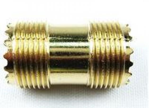 FF02007 Gold Uhf Double Female Connector 1