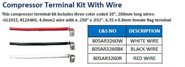 Compressor Terminal Kit with Wire 1