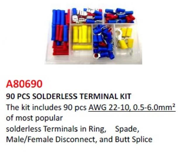 90 pcs Solderless Terminal Kit 1