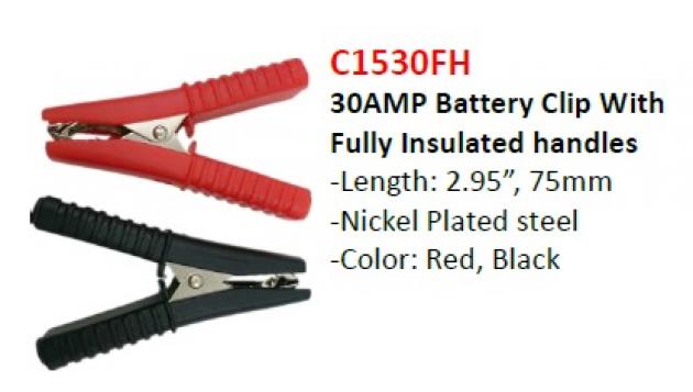 30 AMP Battery Clip With Fully Insulated Handles 1
