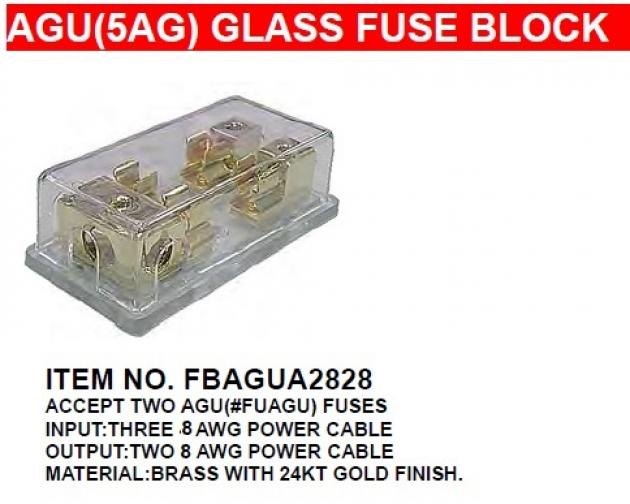 AGU (5AG) Glass Fuse Block 1