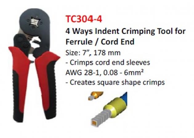 4 Way Indent Crimping Tool for Ferrule/ Cord End 1