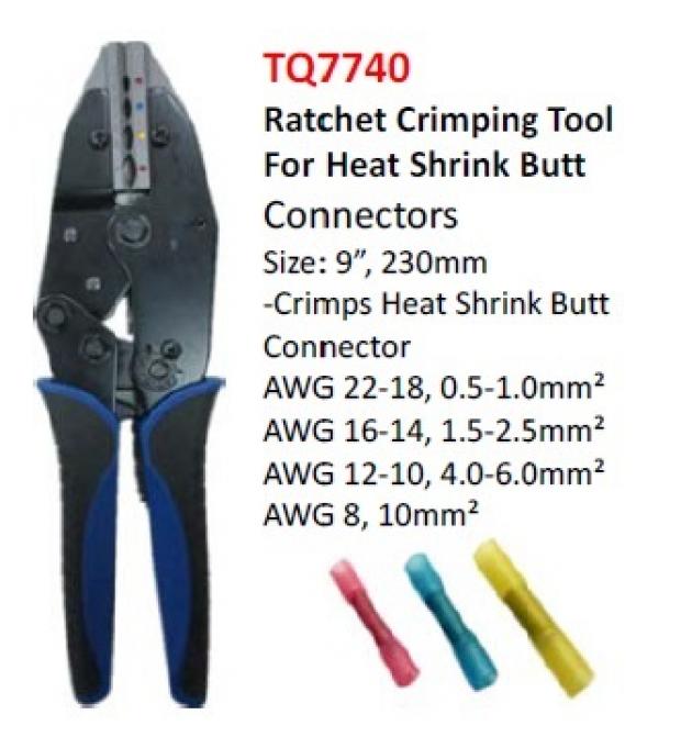 Ratchet Crimping Tool For Heat Shrink Butt 1